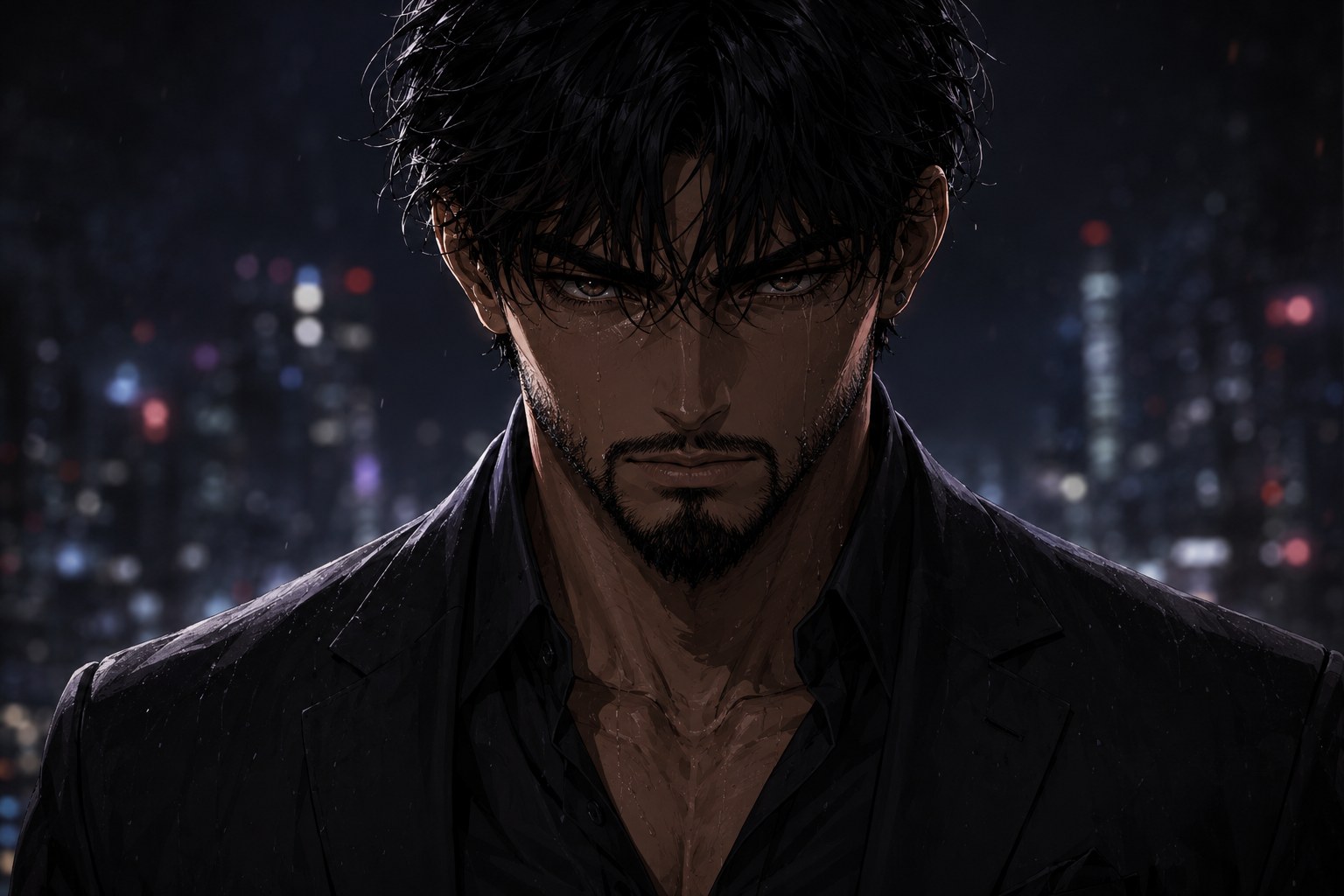 Adam in the rain